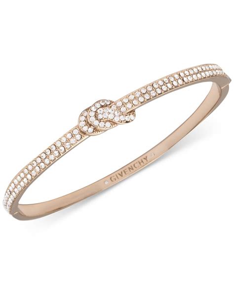 givenchy crystal pavé knot double row bangle bracelet